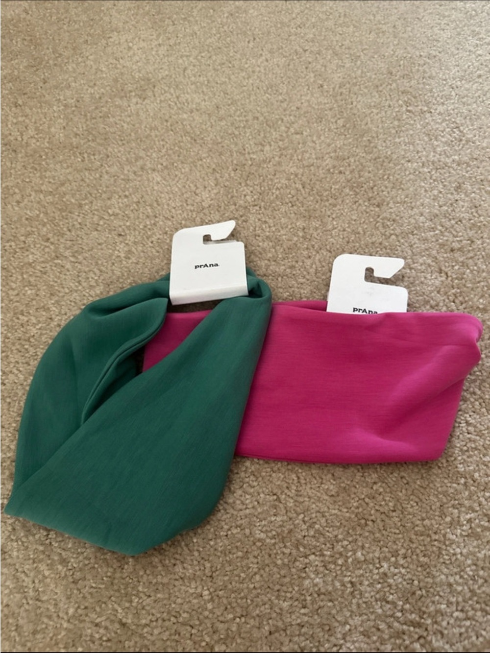 Prana Stretch Headbands Pack — Emerald Green & Fuchsia Pink